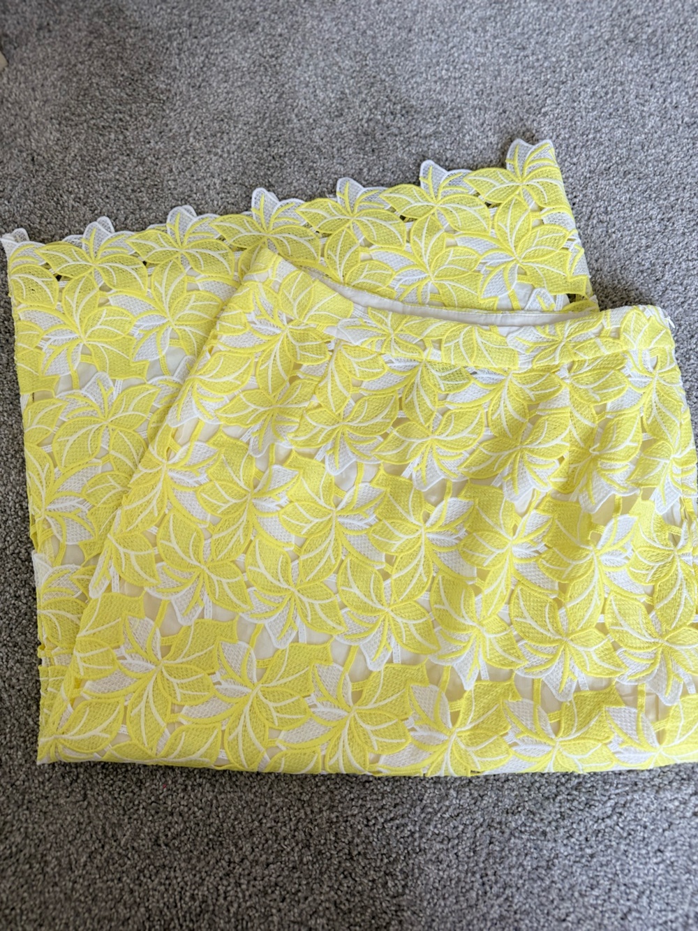 Anthropologie Sunday in Brooklyn Yellow Lace Embroidered Skirt NWT $138